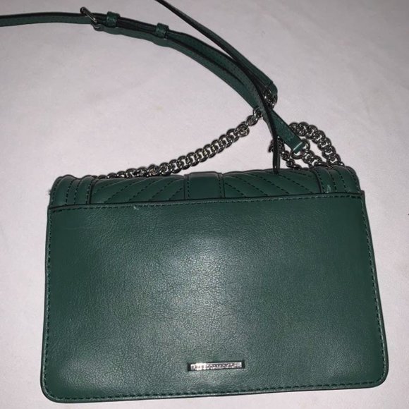 Rebecca Minkoff Hunter Green Quilted Leather Chevron Crossbody Bag - Picture 3 of 4